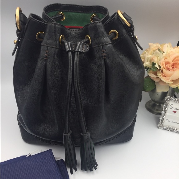 🚫SOLD🚫Dooney &Bourke Florentine Drawstring BLACK - Picture 1 of 8